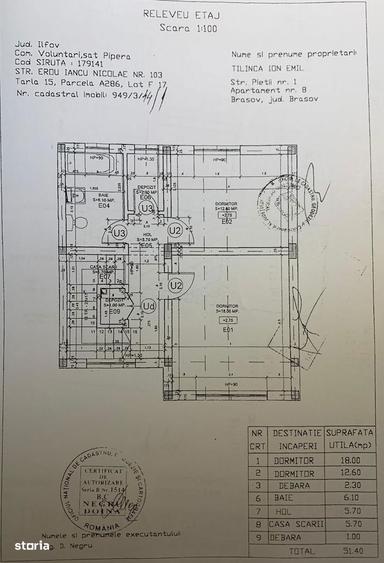 Casă cu 3 camere cu Teren 217.81 Mp în Central