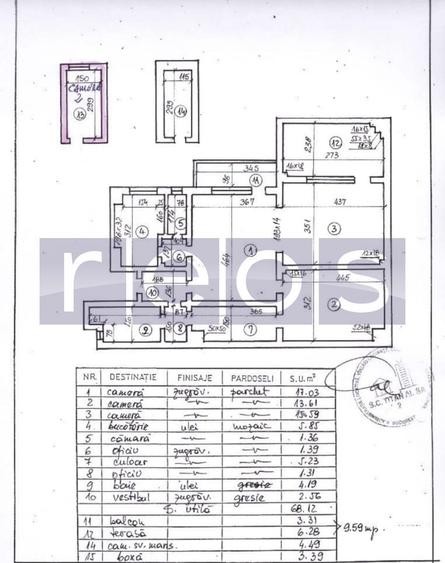 Apartament cu 3 camere în Decebal