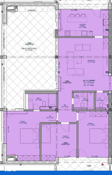 Apartament cu 4 camere în Central