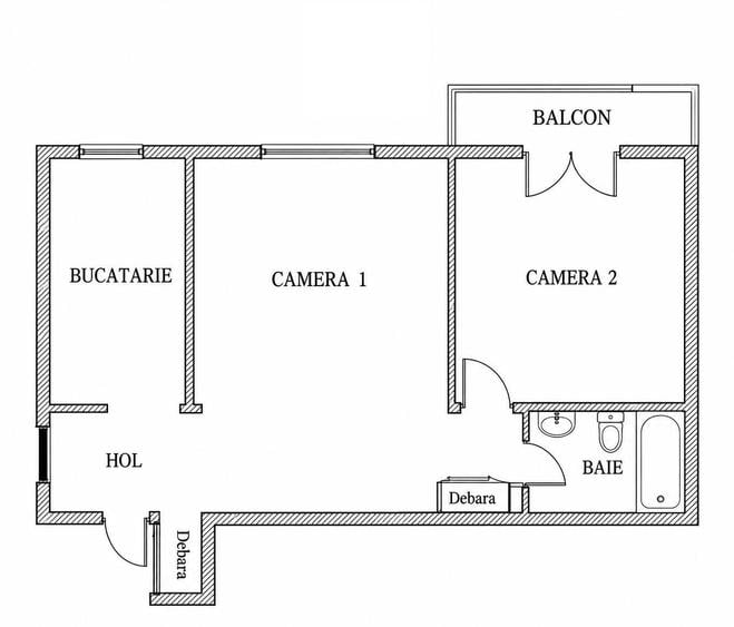 Apartament cu 2 camere în Gheorgheni