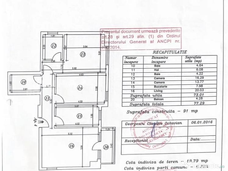 Apartament cu 3 camere decomandat în Sisești