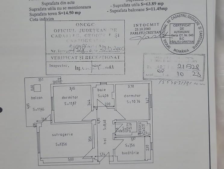 Apartament cu 3 camere în Casa de Cultură