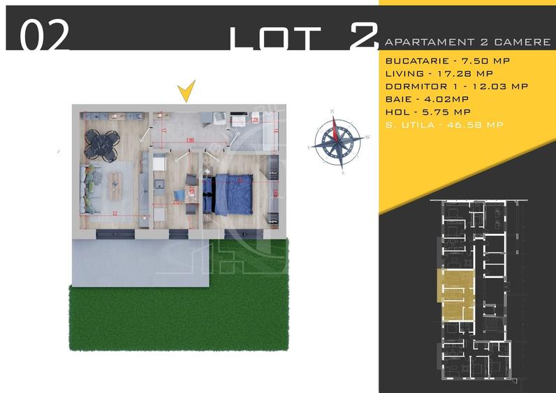 Apartament cu 2 camere decomandat în Theodor Pallady