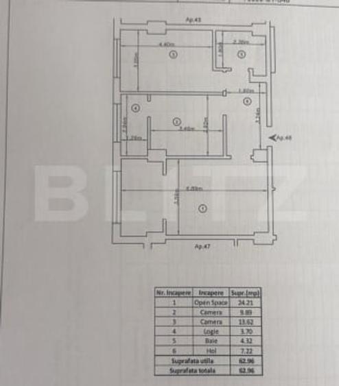 Apartament cu 3 camere decomandat, mobilat în Rediu