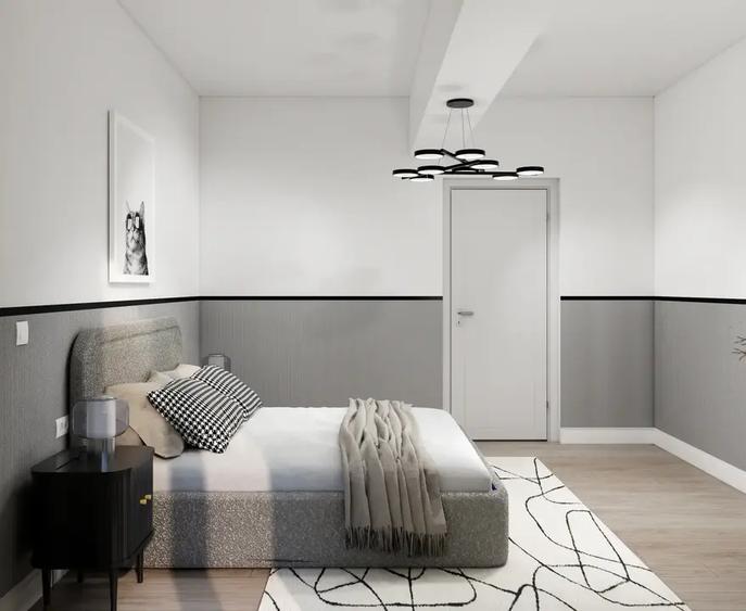 Apartament cu 3 camere semidecomandat, mobilat în Voluntari