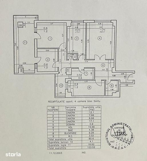 Apartament cu 4 camere decomandat în Central
