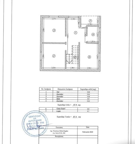 Casă individuală cu 4 camere cu Canalizare în Central