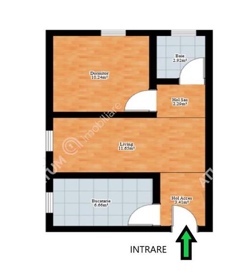Apartament cu 2 camere semidecomandat, mobilat în Hipodrom 1