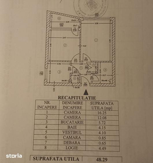 Apartament 2 camere decomandat, 49 mp, 10 minute de metrou Brancoveanu - 1