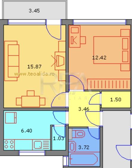2 camere, decomandat, bloc tip P, anvelopat-Drumul Taberei/Favorit - 3