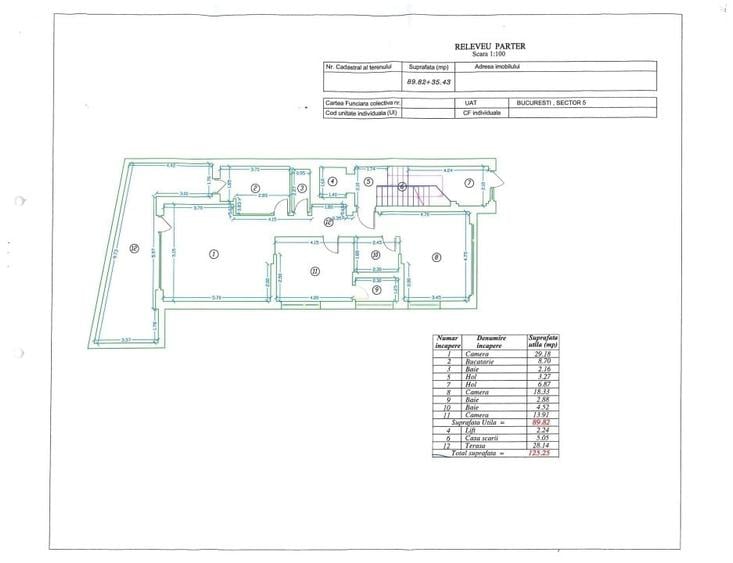 Casă individuală cu 13 camere cu Canalizare în Cotroceni