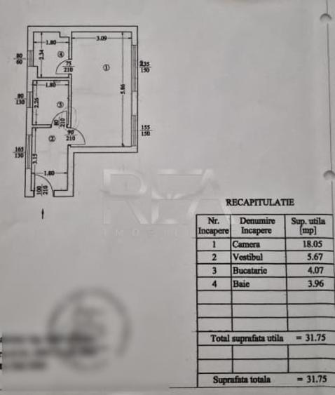 Garsonieră semidecomandată, mobilată în 1 Mai