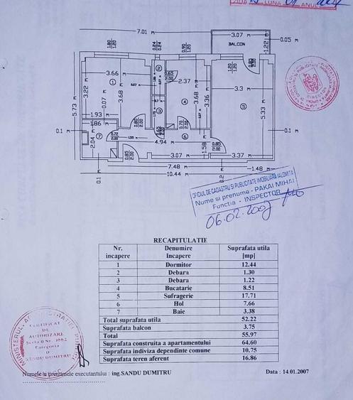 Apartament cu 2 camere decomandat în Central