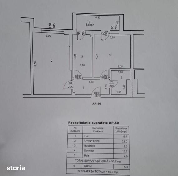 Apartament cu 2 camere decomandat în Nord