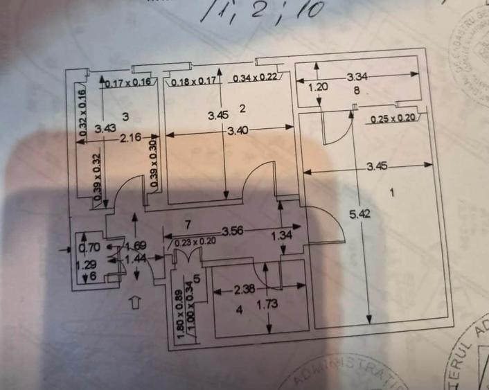Apartament cu 2 camere decomandat în Crângași