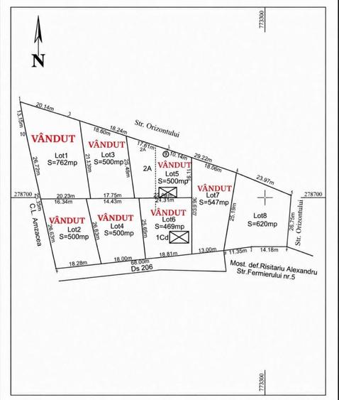 Teren de 1636 mp, în Amzacea