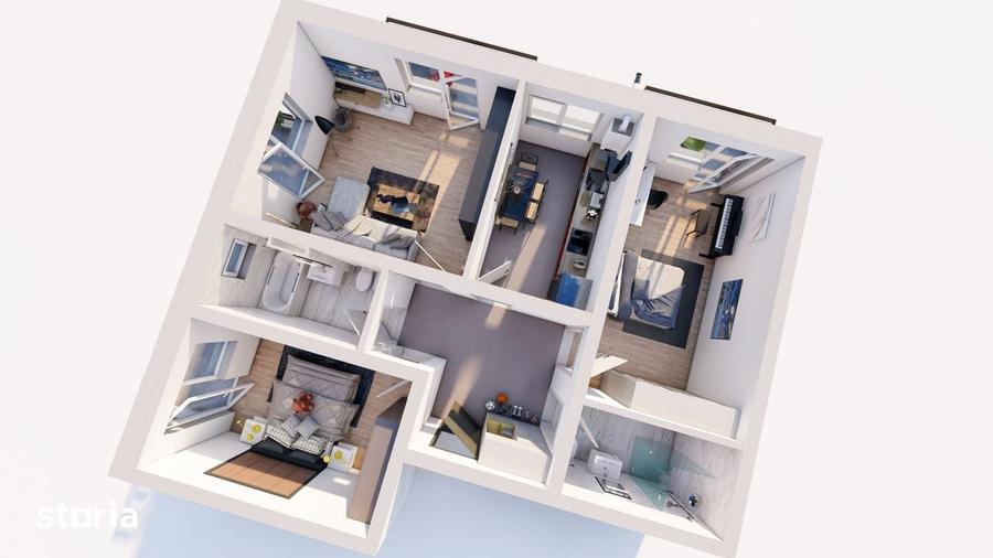 Apartament cu 3 camere în Sânpetru