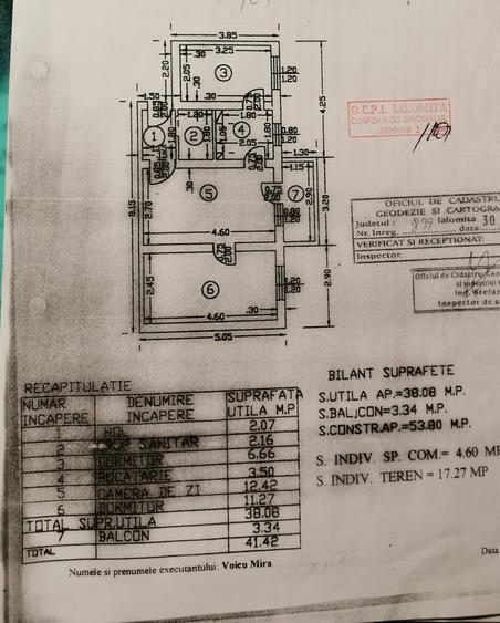 Apartament cu 2 camere semidecomandat în Central