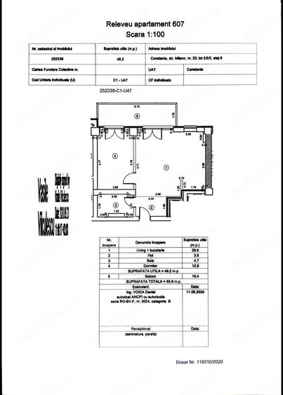 Apartament cu 2 camere semidecomandat, mobilat în Tomis Plus