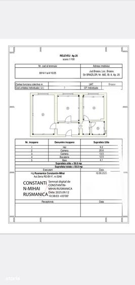 Apartament cu 2 camere decomandat în Dârste