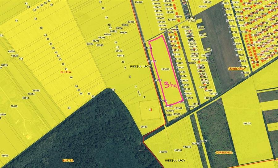 Teren Construcții intravilan de 40000 mp, în Corbeanca