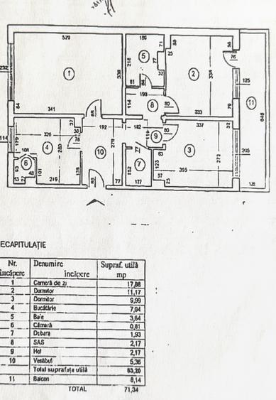 Apartament cu 3 camere decomandat în Militari