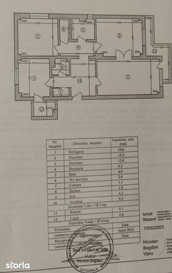 Apartament cu 3 camere semidecomandat în Dorobanți