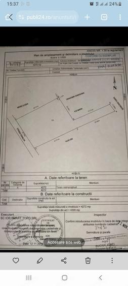 Teren de 4272 mp, în Central