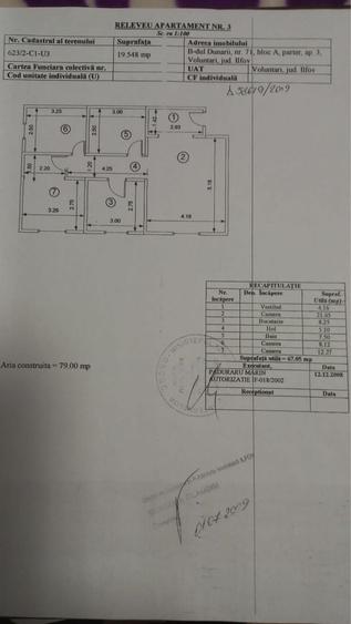 Apartament cu 3 camere decomandat în Central
