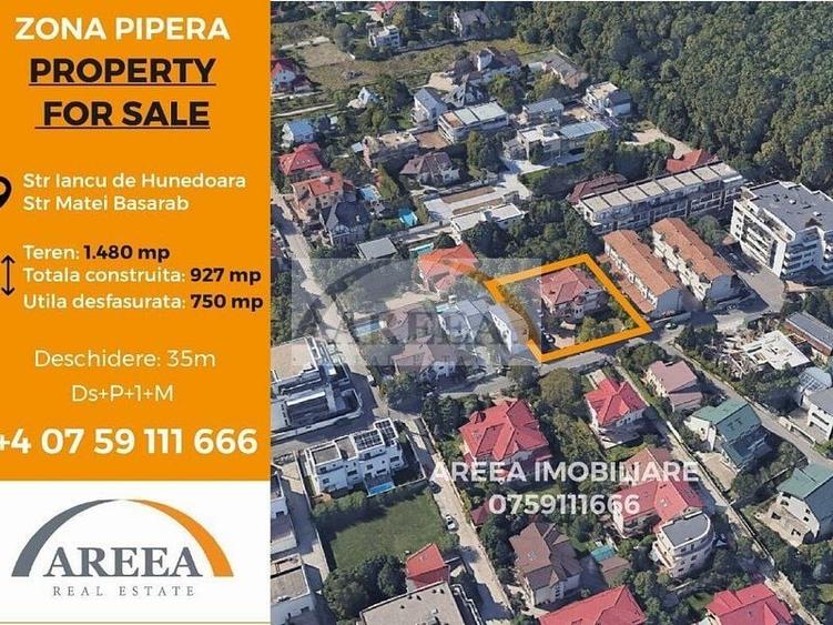Teren Construcții intravilan de 1480 mp, în Pipera