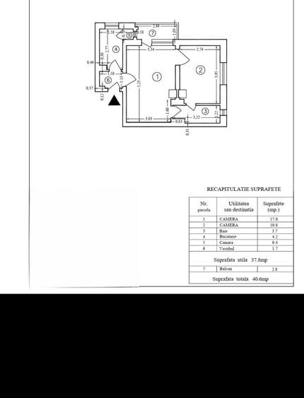 Apartament cu 2 camere semidecomandat în Floreasca