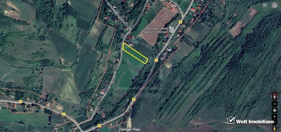 Teren de 1900 mp, în Țaga
