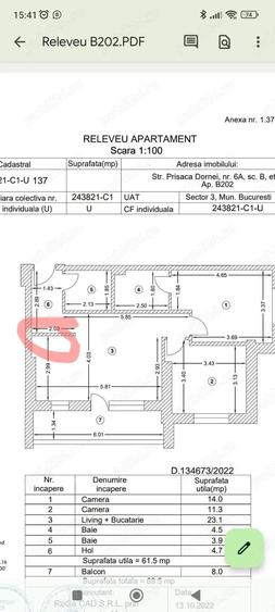 Apartament cu 3 camere în Titan
