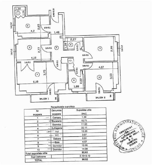 Apartament cu 4 camere decomandat în Cug