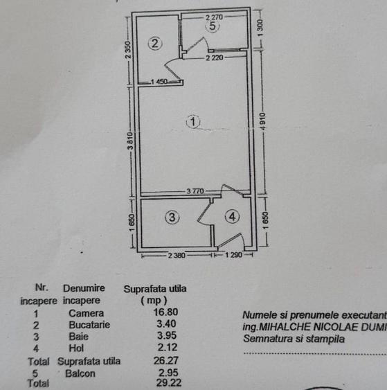 Garsonieră decomandată în Drumul Taberei