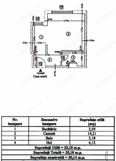 Statiunea Durau: apartament 1 camera, decomandat, complet mobilat si utilat