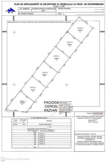 Teren intravilan, 302 mp, deschidere bilaterala, Damila zona U.M. - 2