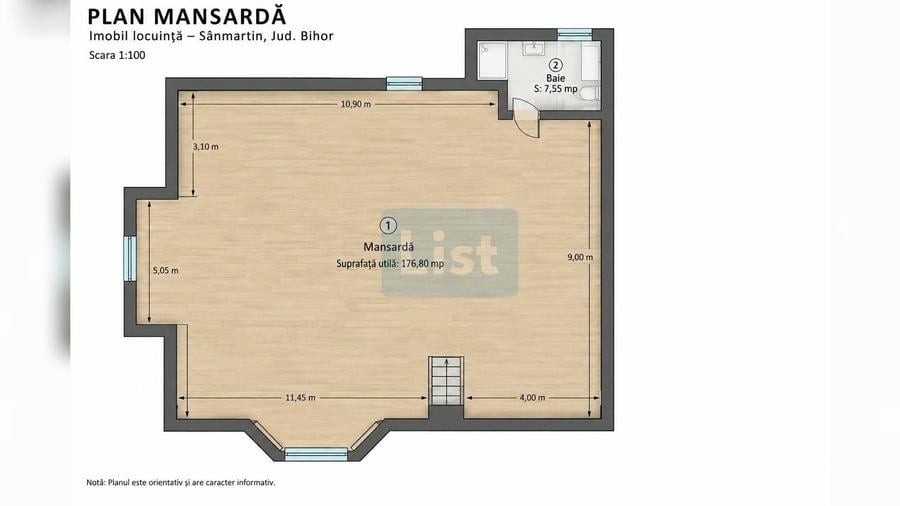 Casă cu 5 camere cu Teren 1800 Mp în Cihei