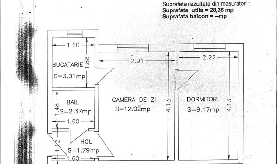 cireșica-2 camere,etaj 1 - 2