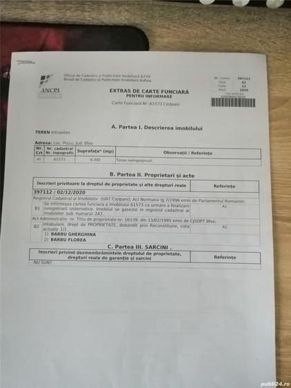 Teren de 4300 mp, în Piscu
