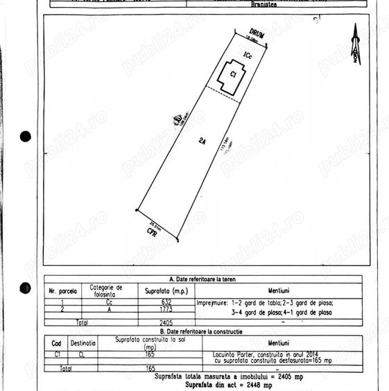Casă cu 4 camere cu Teren 2405 Mp în Vasile Alecsandri