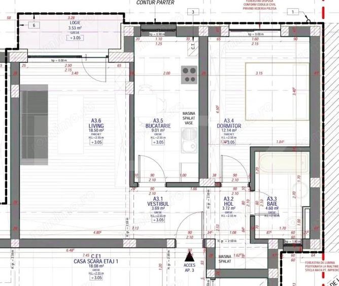 Apartament cu 2 camere decomandat în Mehala