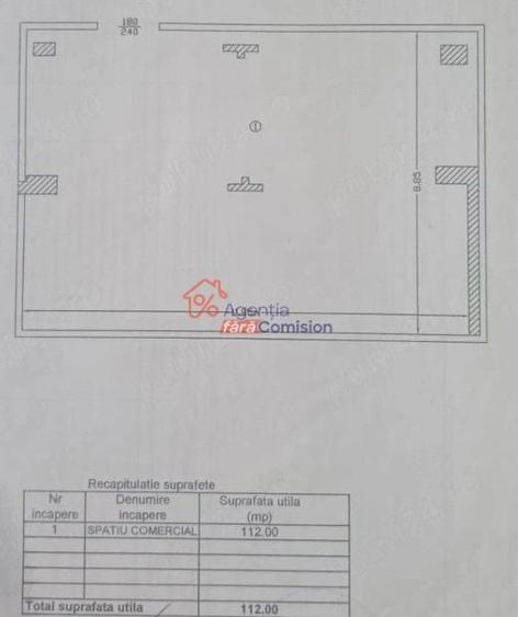 Spațiu comercial, de 112 mp, în Central