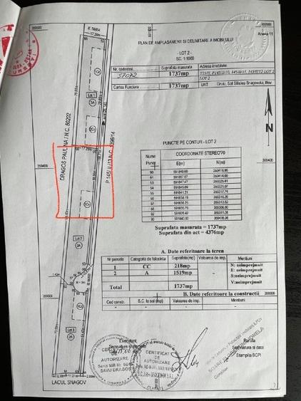 Teren Construcții intravilan de 510 mp, în Siliștea Snagovului