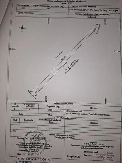 Teren de 5900 mp, în Ștefănești