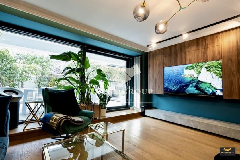 Apartament cu 4 camere semidecomandat, mobilat în Herăstrău