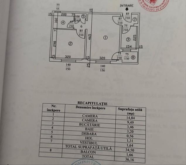 Apartament cu 2 camere semidecomandat în Giurgiului