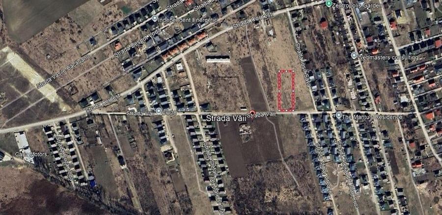 Teren Construcții intravilan de 2080 mp, în Valea Adâncă