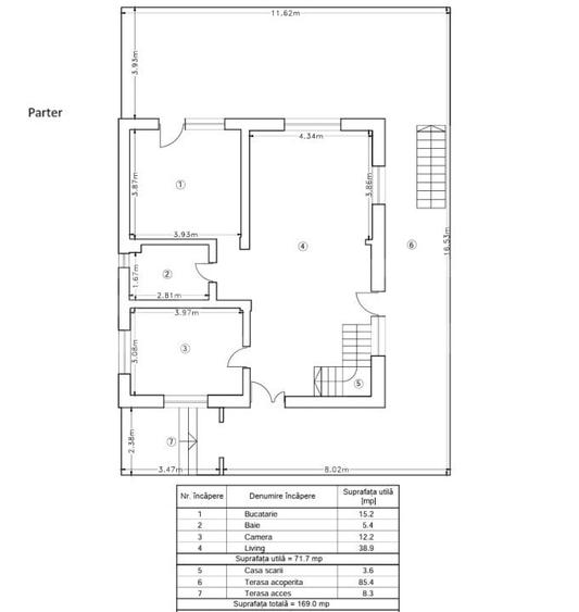 Casa 382 mp - 1000 mp Teren - 1