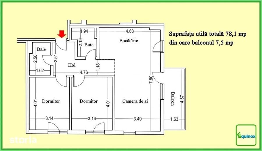 Apartament cu 3 camere în Blejoi
